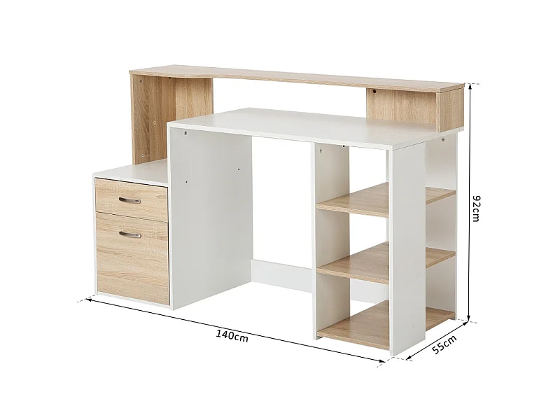 Bureau informatique Ase hêtre blanc