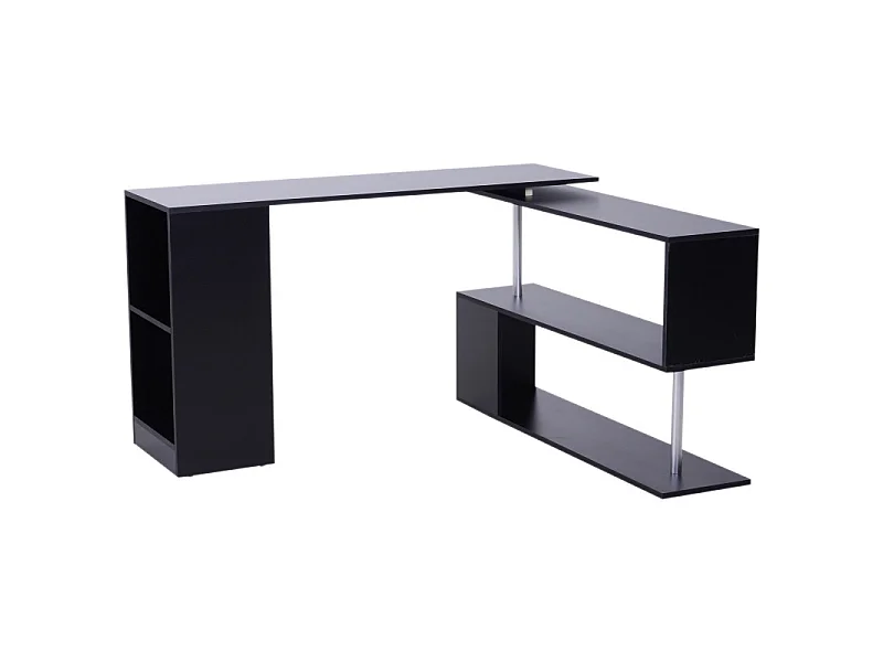 Bureau d'angle Noir en L