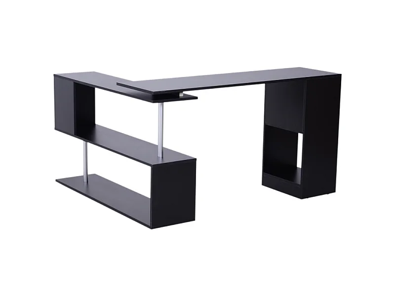 Bureau d'angle Noir en L