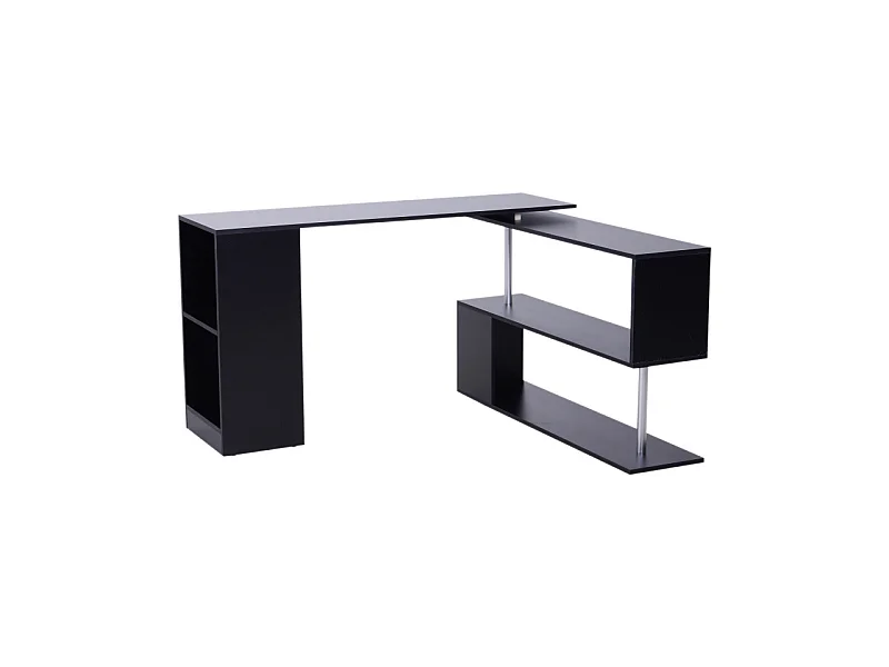 Bureau d'angle Noir en L