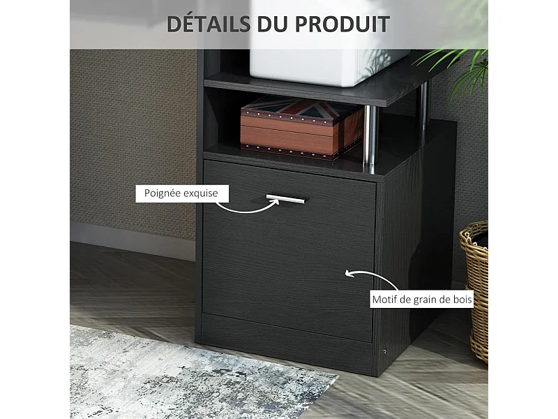 Bureau informatique Tropicolo Noir