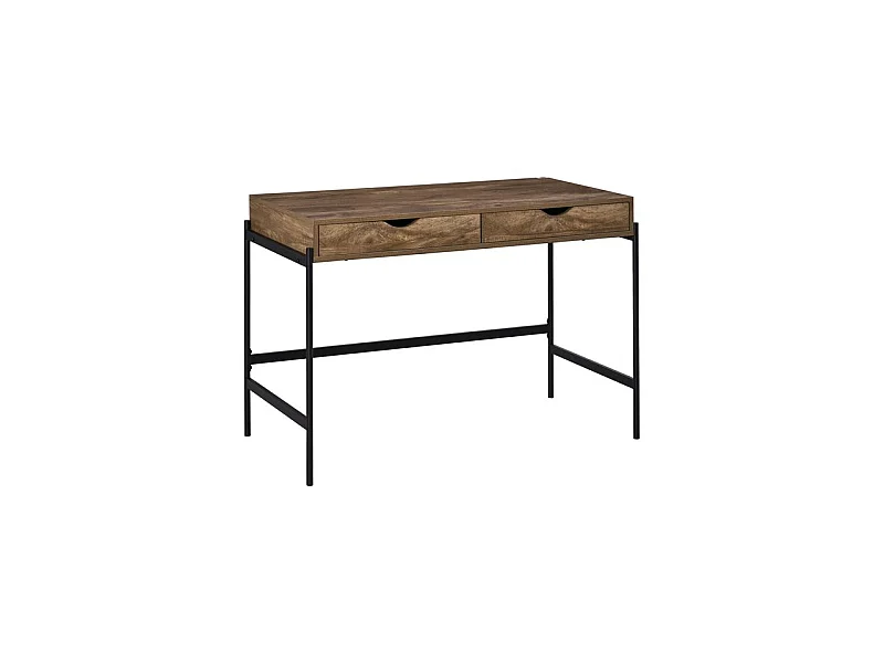 Bureau industriel TONY noir et bois