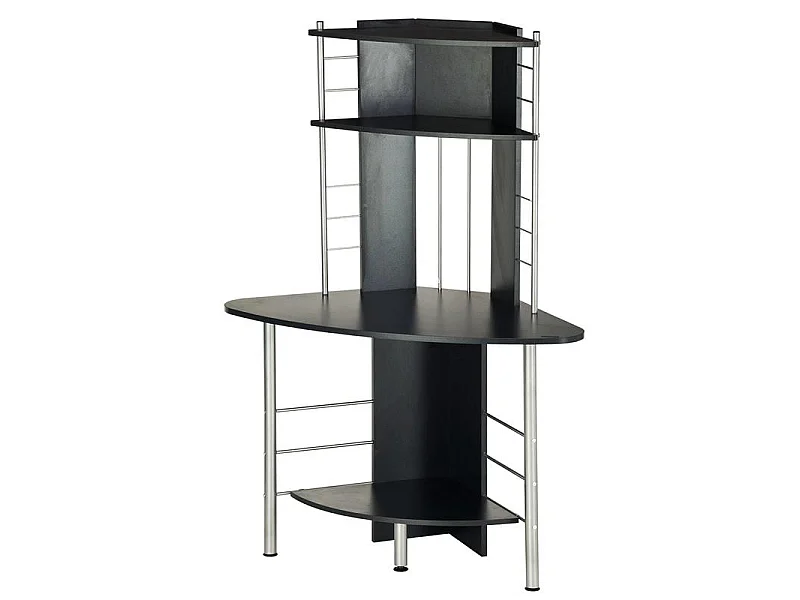 Bureau informatique d'angle Rico - noir