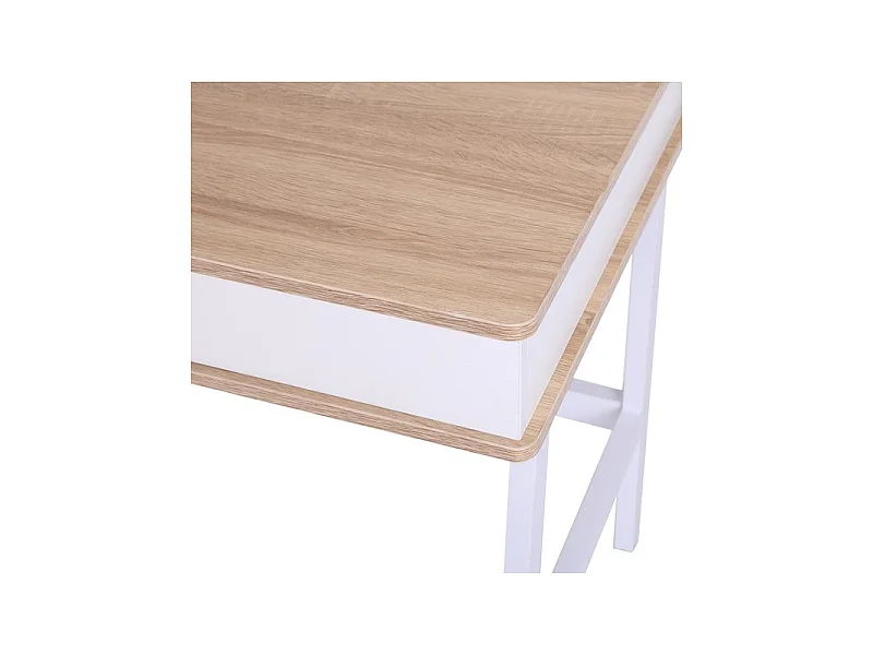 Bureau informatique OSLO blanc et bois