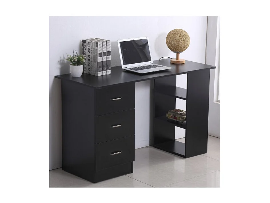 Bureau informatique multicompartiment Platoon noir