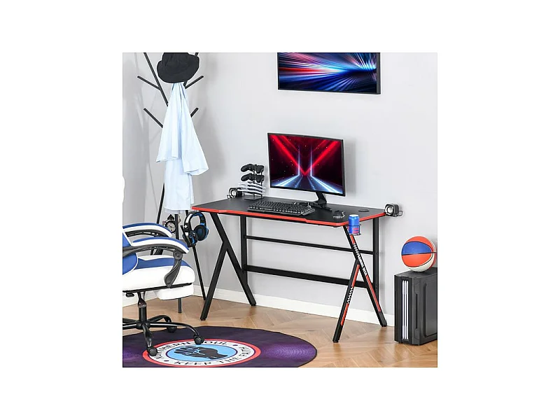 Bureau Gaming YAZZ noir et rouge