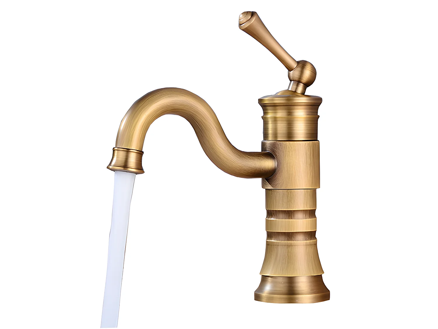 Robinet Salle De Bain Mitigeur Lavabo Laiton Antique Monocommande