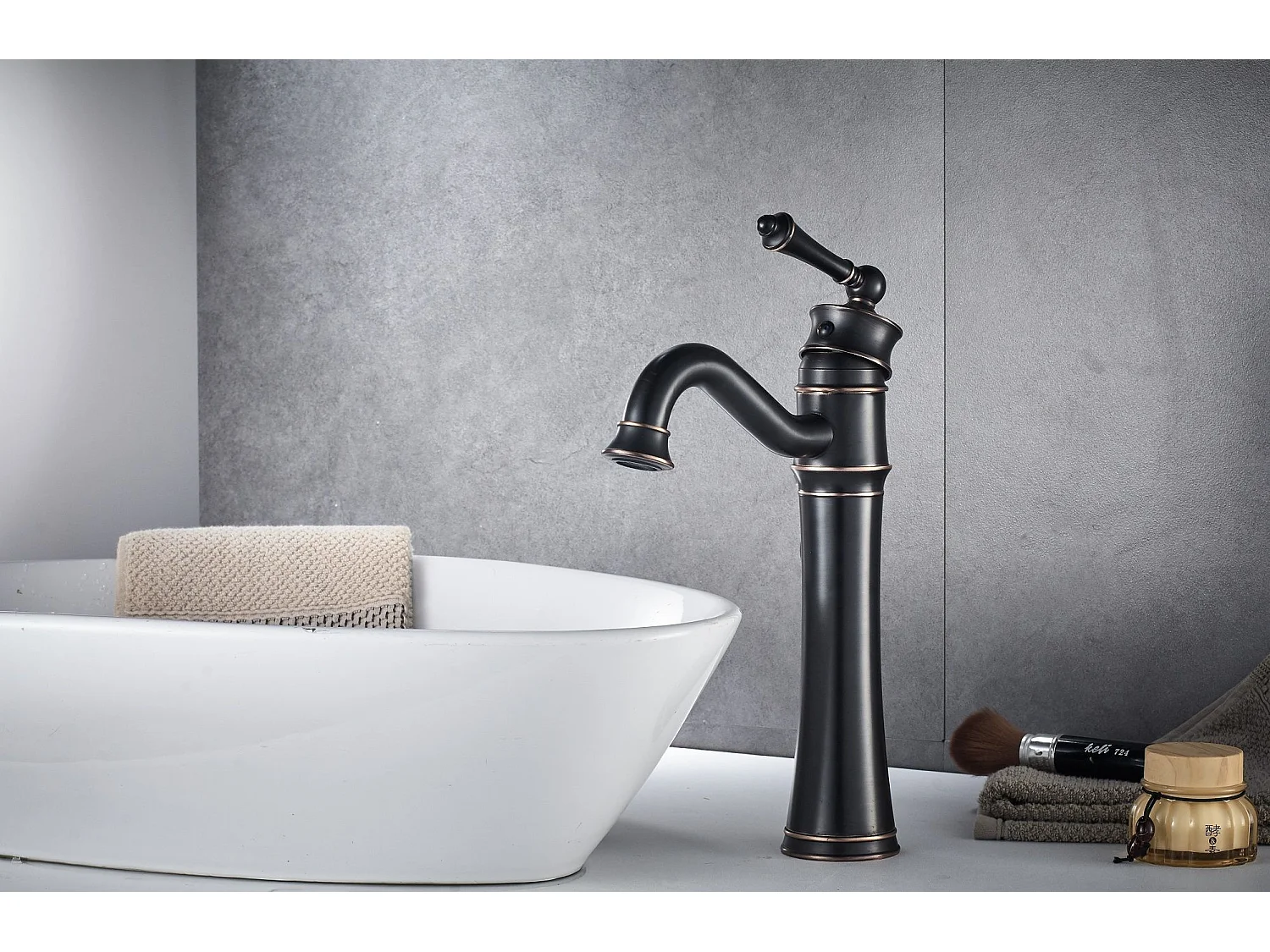 Robinet De Lavabo Rea Vintage High Black