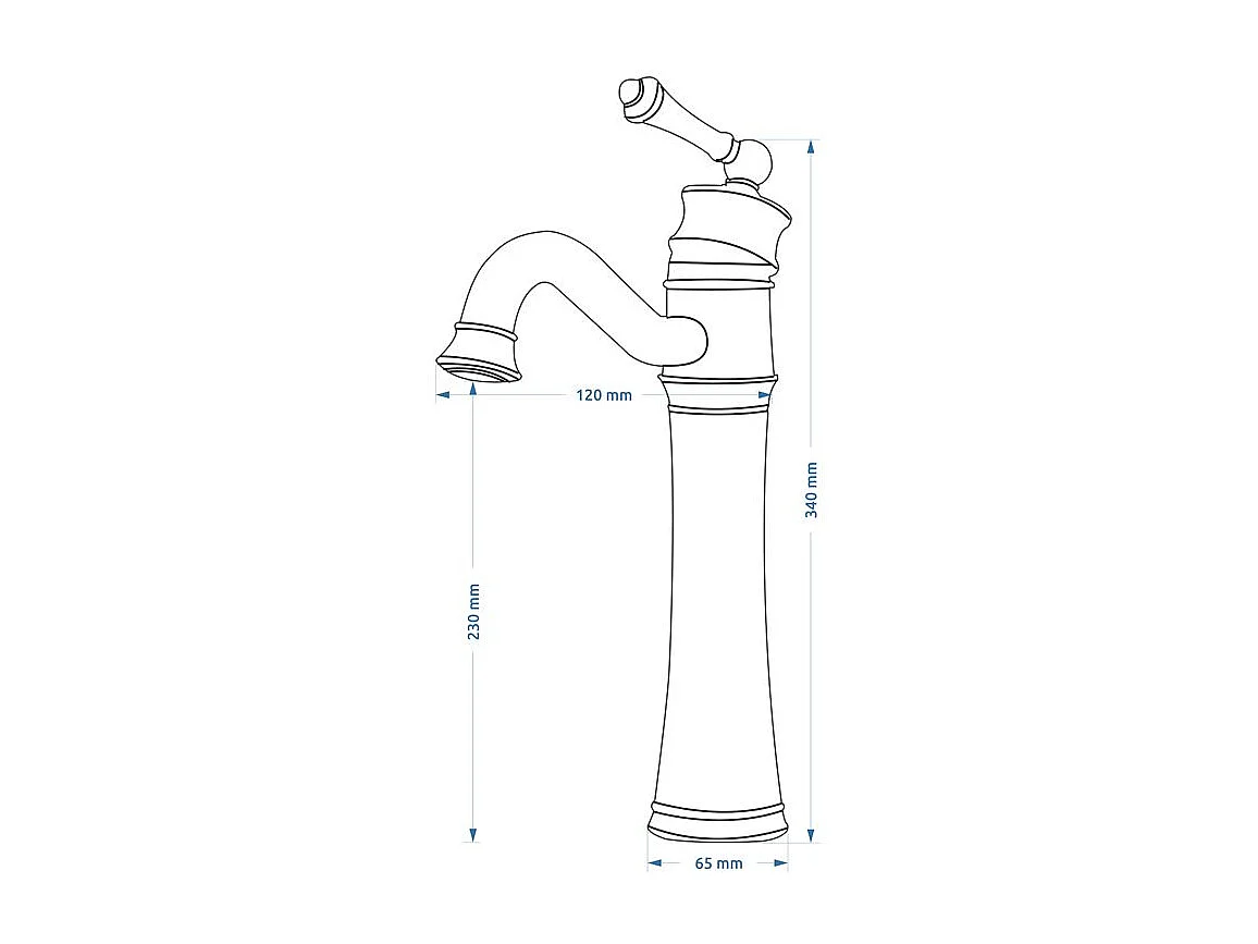 Robinet De Lavabo Rea Vintage High Black