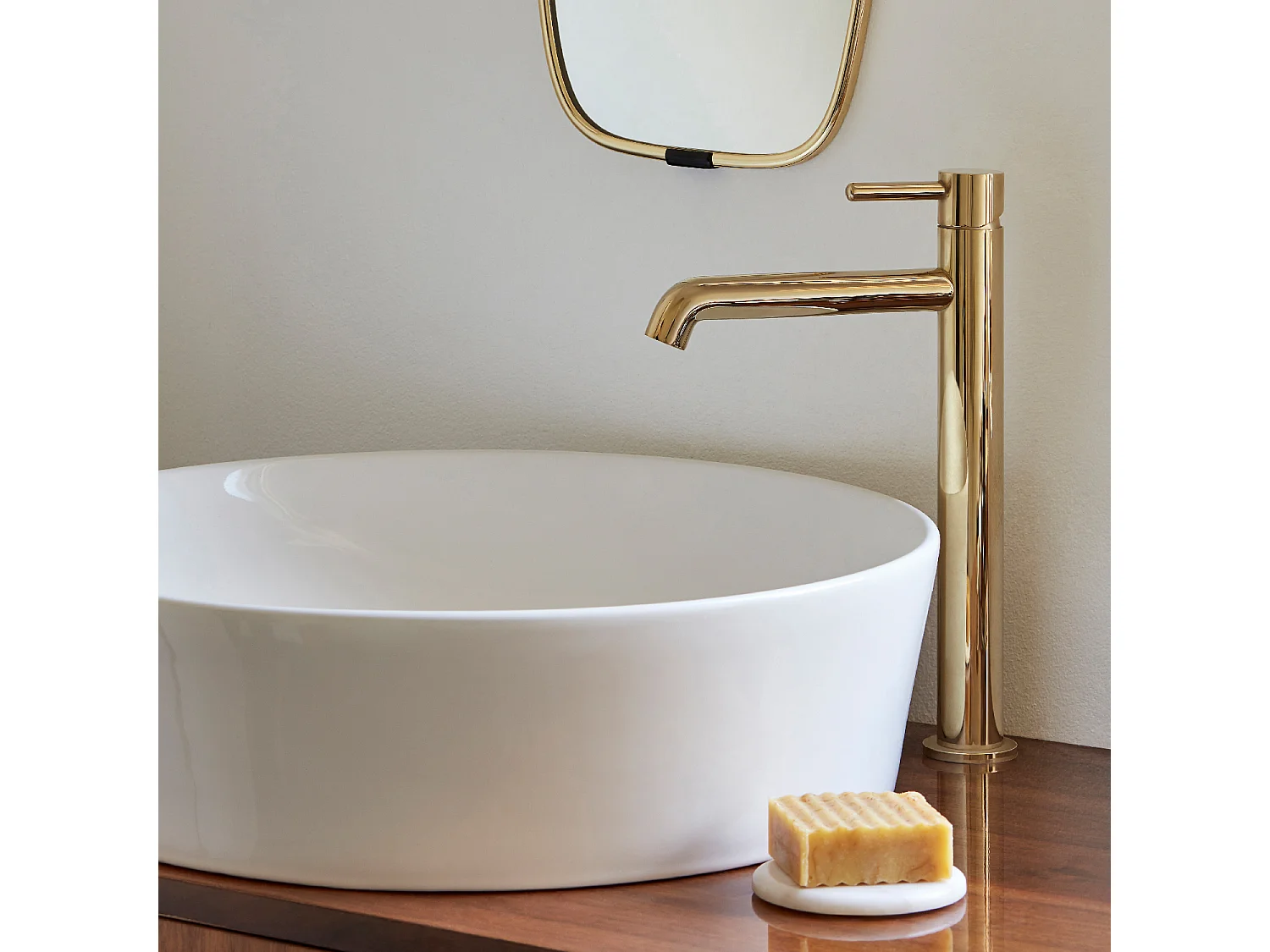 Robinet Salle De Bain Mitigeur Lavabo Sombre Haut Or Monocommande