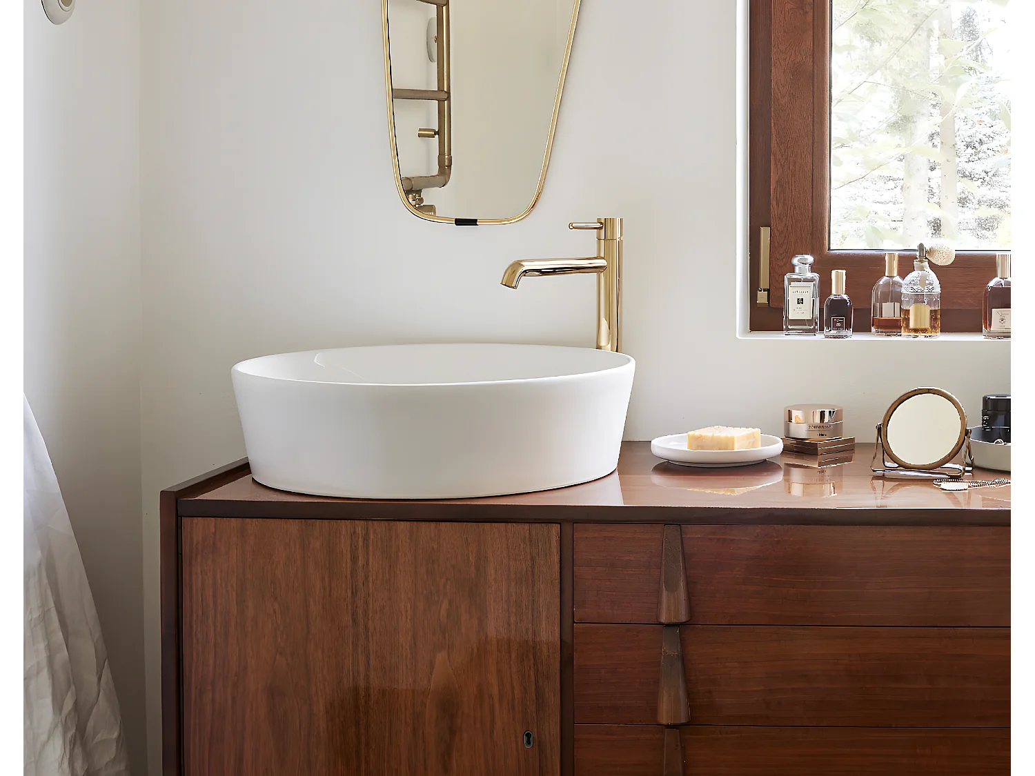 Robinet Salle De Bain Mitigeur Lavabo Sombre Haut Or Monocommande