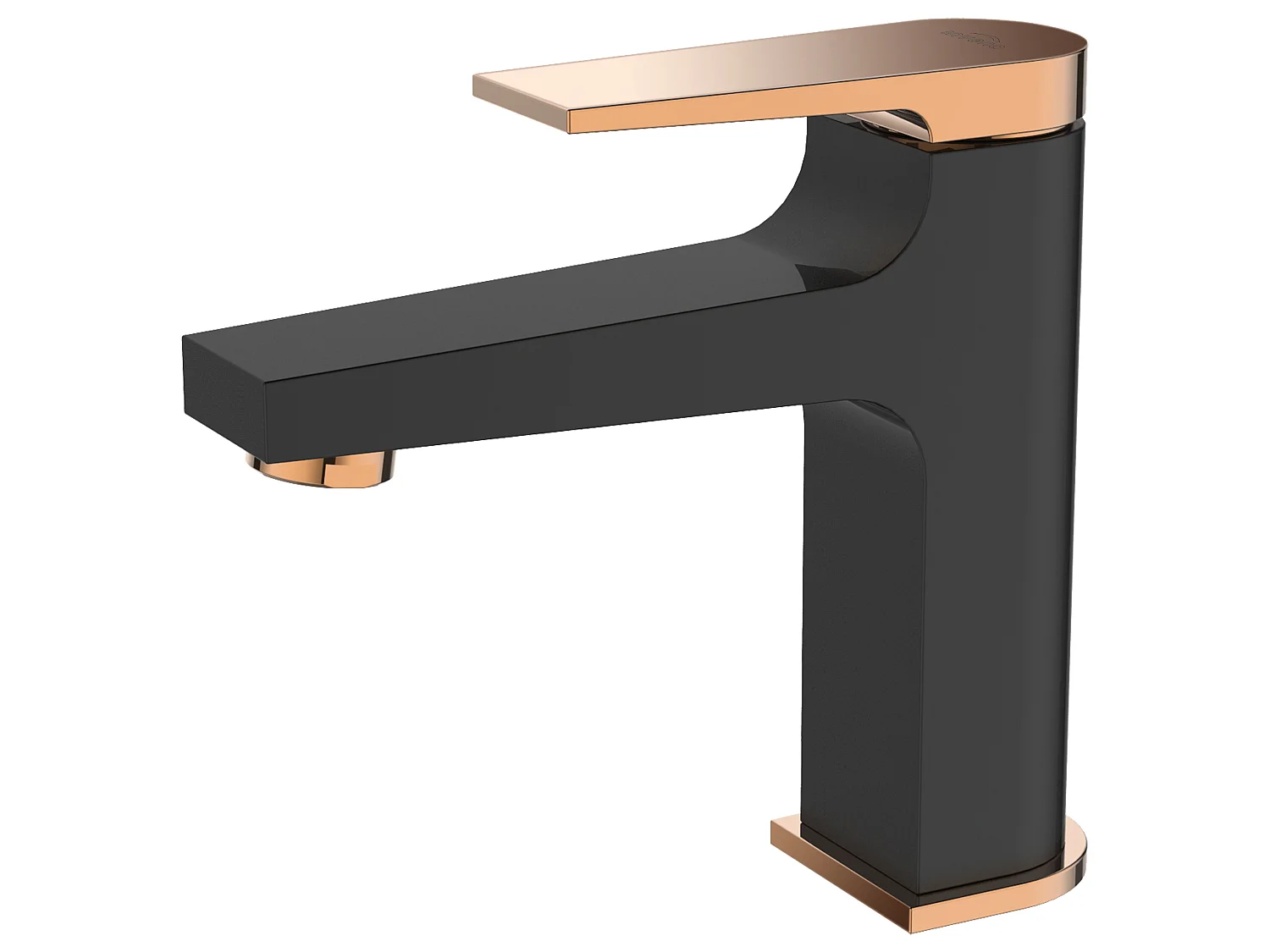 Grifo Lavabo Negro Oro Monomando Midnight