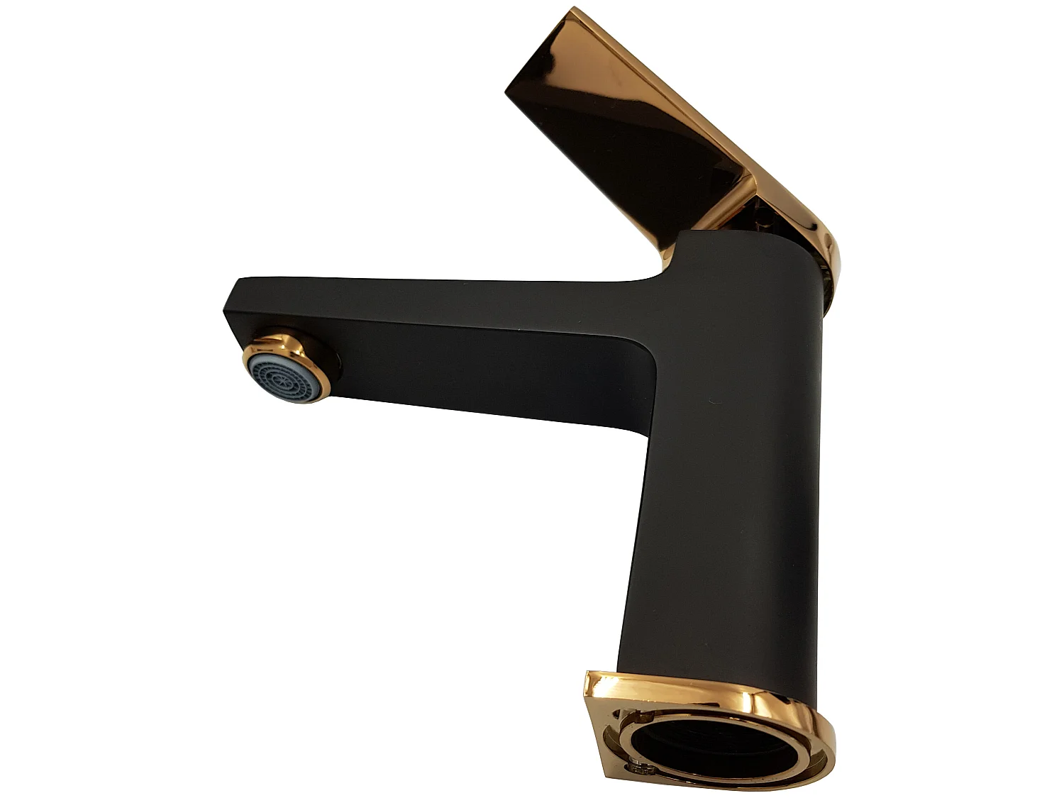Grifo Lavabo Negro Oro Monomando Midnight