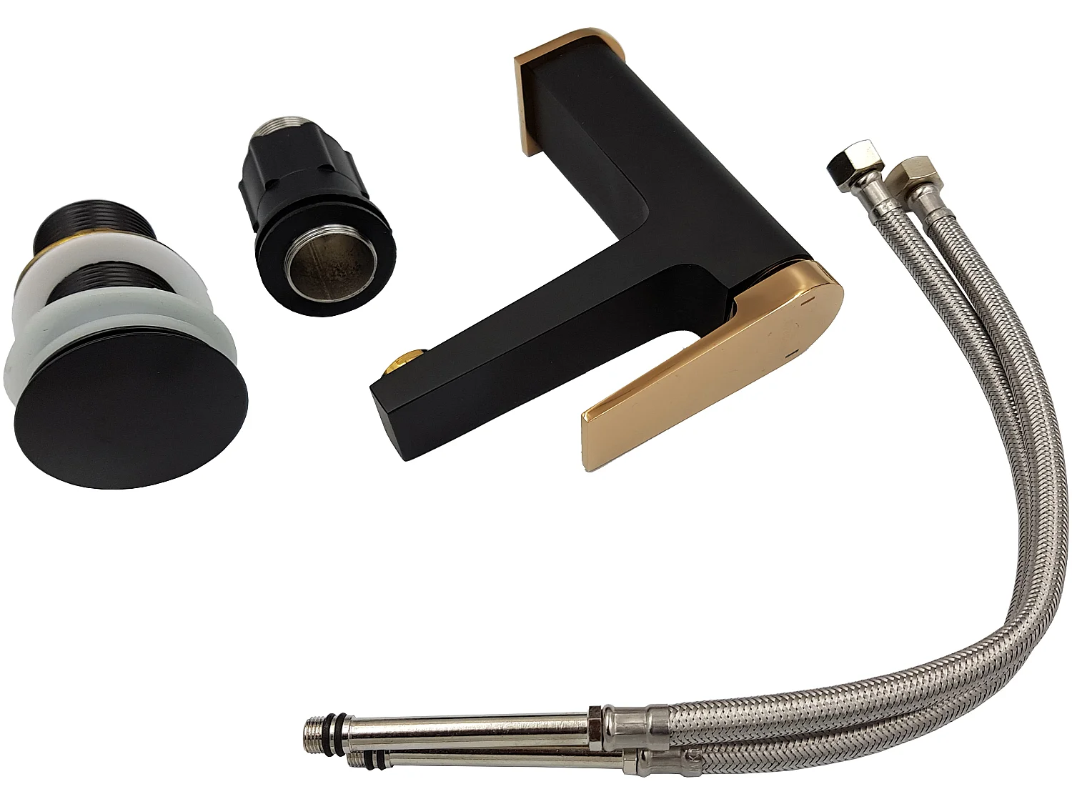 Waschtischarmatur Schwarz Gold Einhebelmischer Midnight