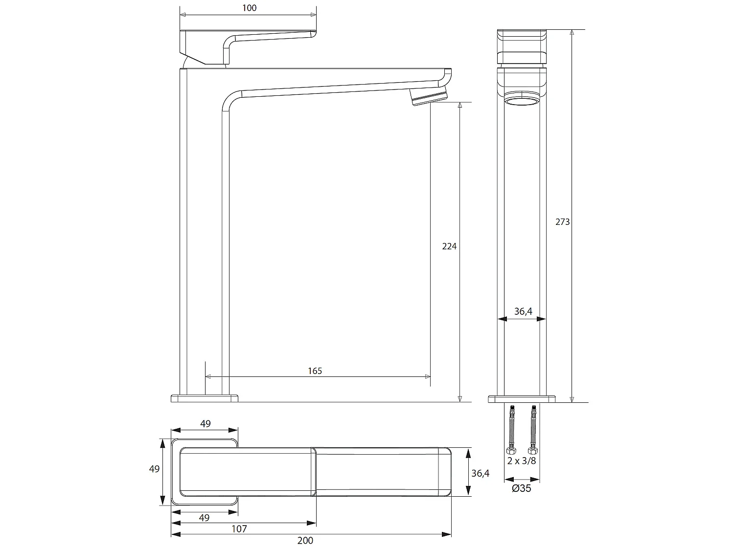 Robinet Salle De Bain Mitigeur Lavabo Haut Noir Monocommande Parma