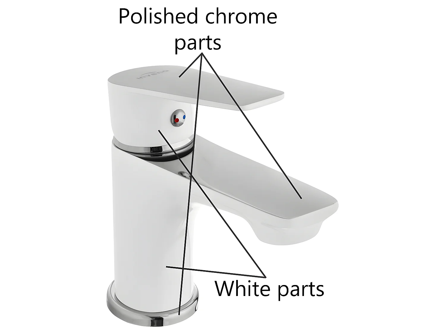 Grifo Lavabo Blanco Monomando Dokos