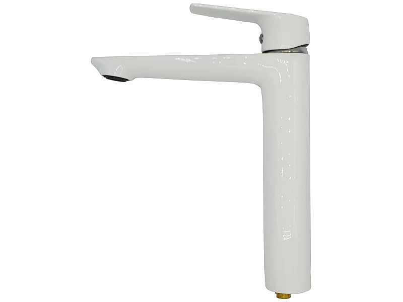 Robinet Salle De Bain Haut Mitigeur Lavabo Blanc Monocommande Dokos