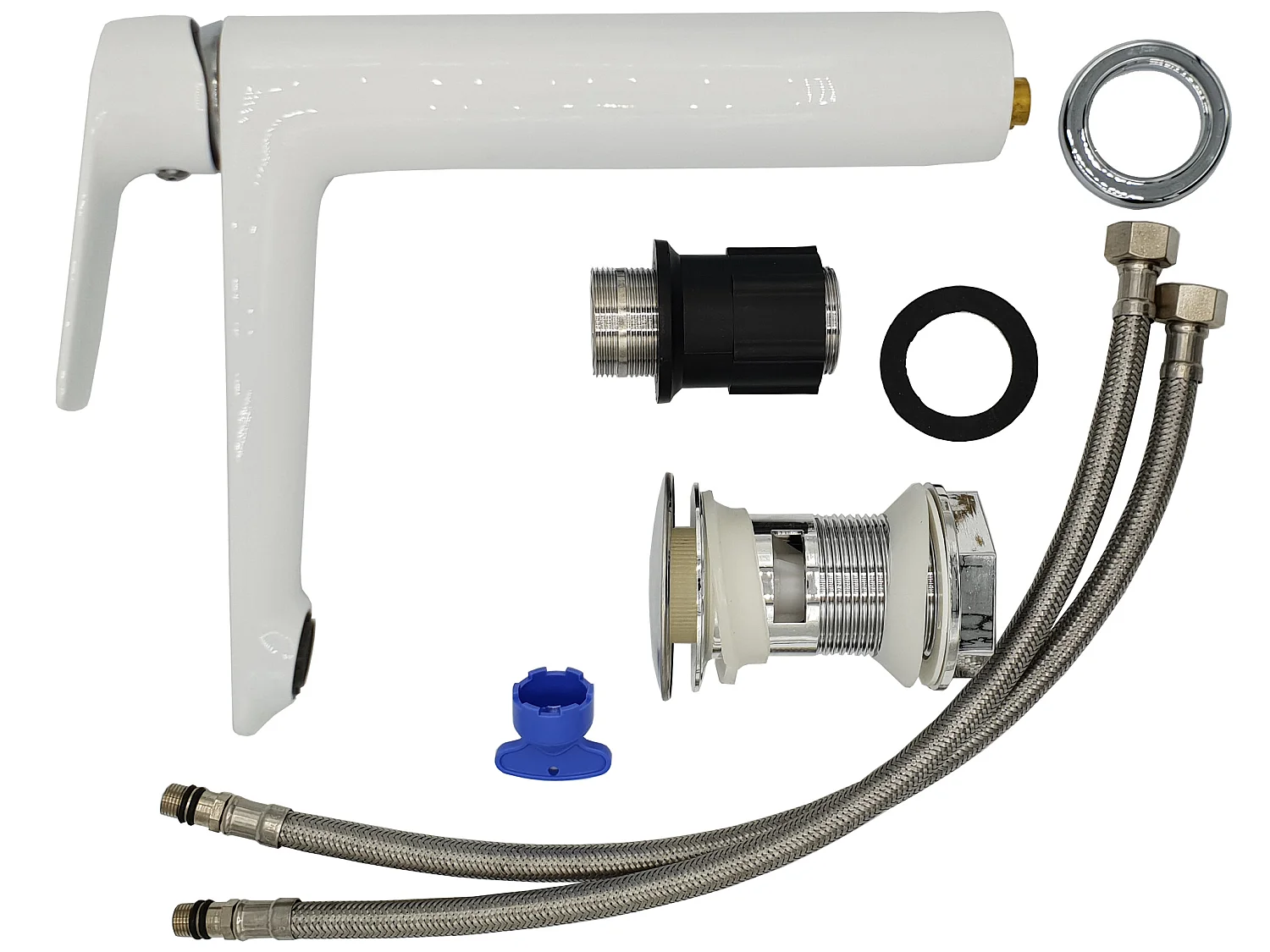 Grifo Lavabo Blanco Alto Monomando Dokos