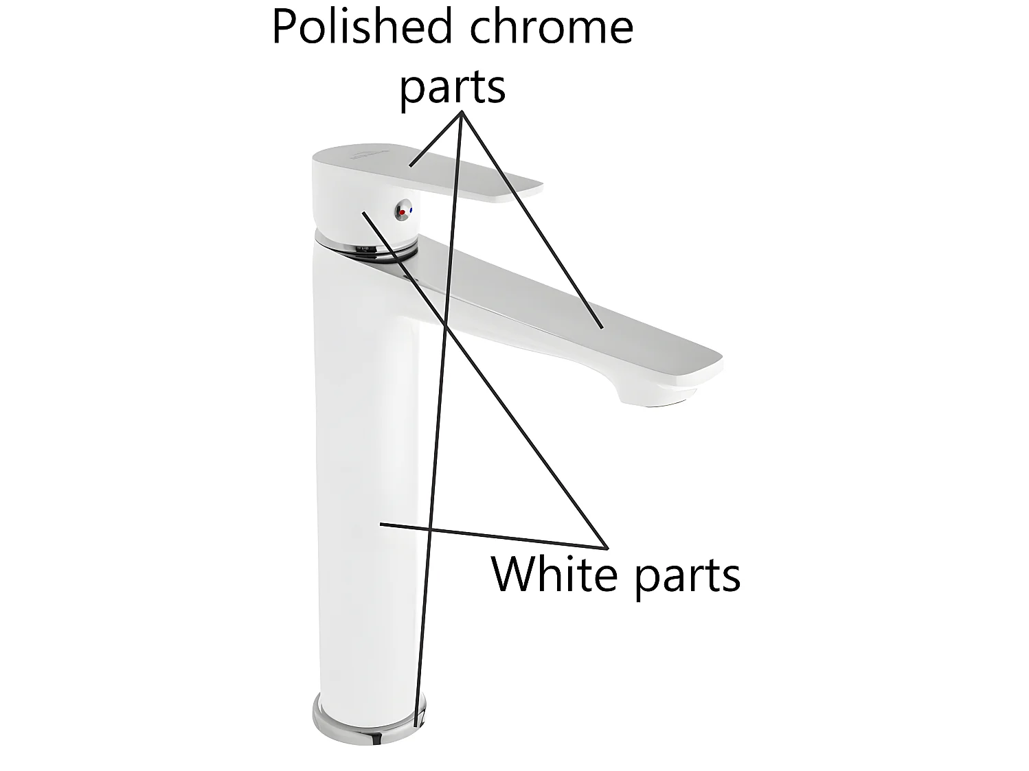 Grifo Lavabo Blanco Alto Monomando Dokos