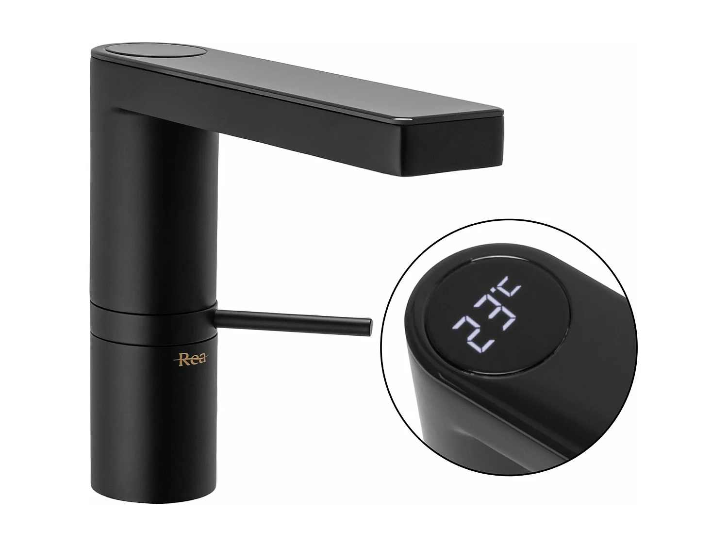 Robinet De Lavabo Rea Amar Low Black