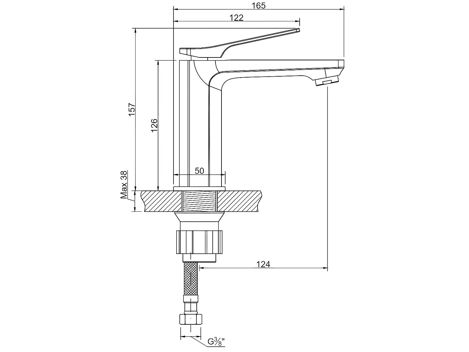 Waschtischarmatur Kupfer Einhebelmischer Neri