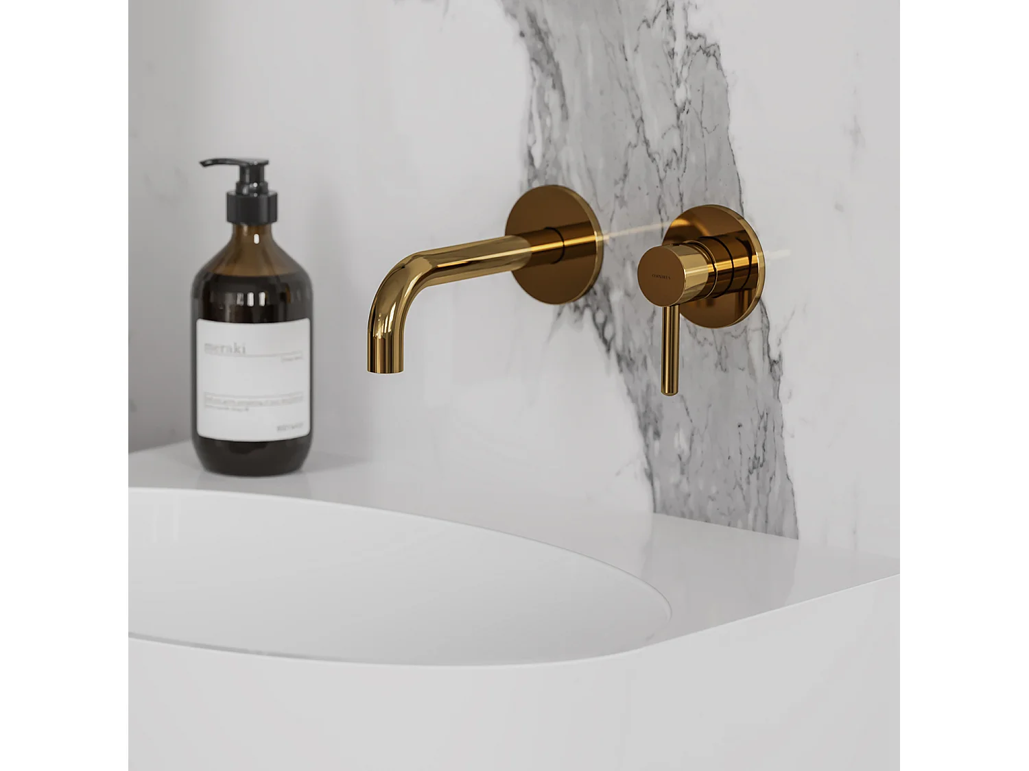 Robinet Salle De Bain Mitigeur Lavabo Encastrée Sombre Or Monocommande