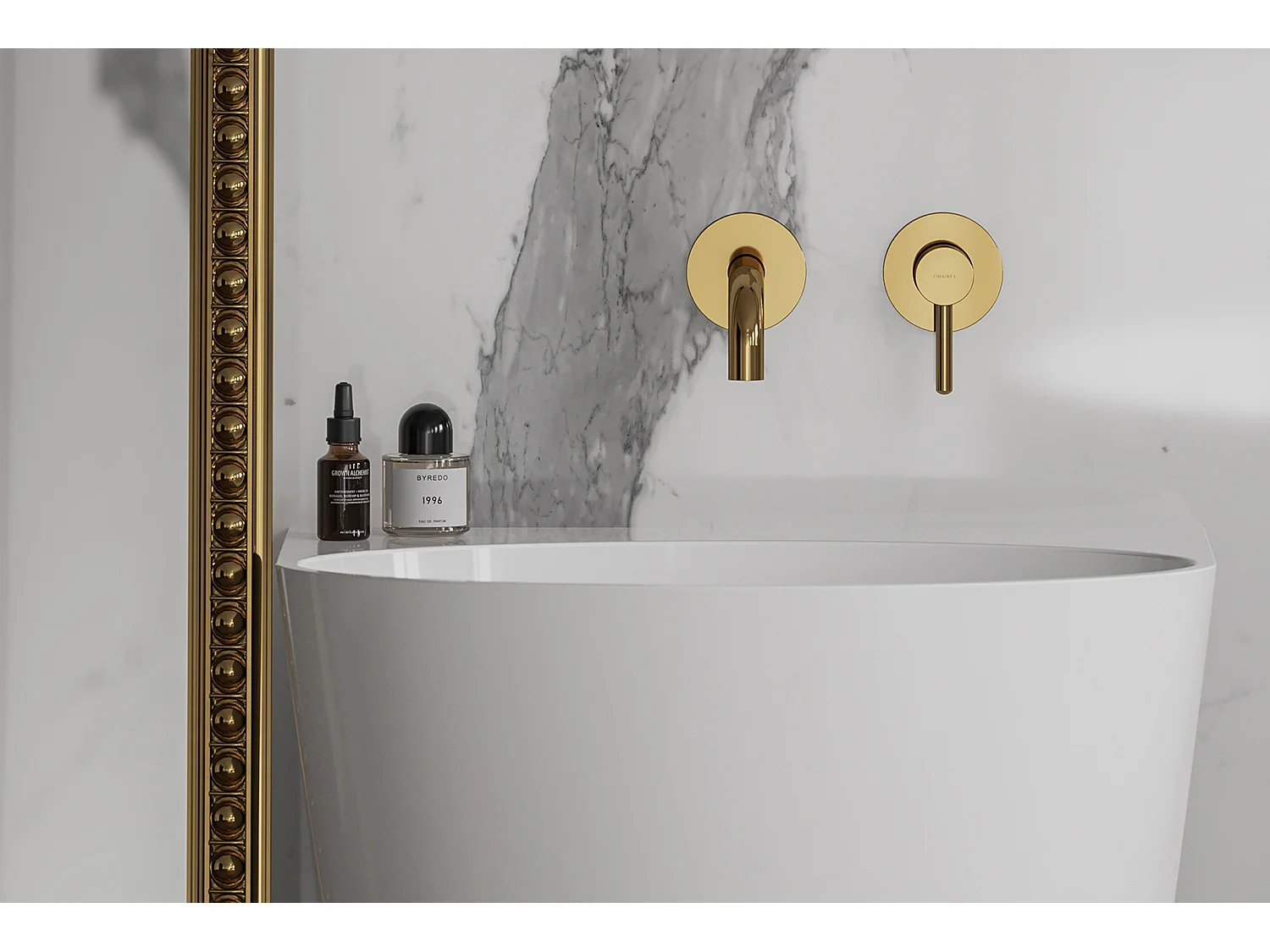 Robinet Salle De Bain Mitigeur Lavabo Encastrée Sombre Or Monocommande