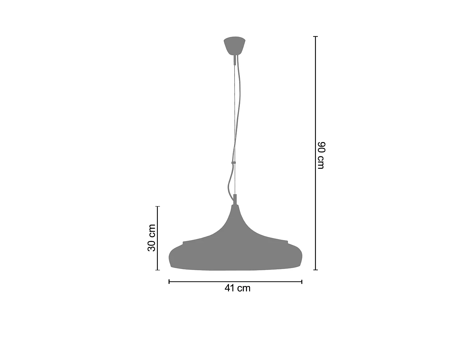 Lampadario a sospensione  metallo vetro   minareto DIVINITY nero  opale D'41cm