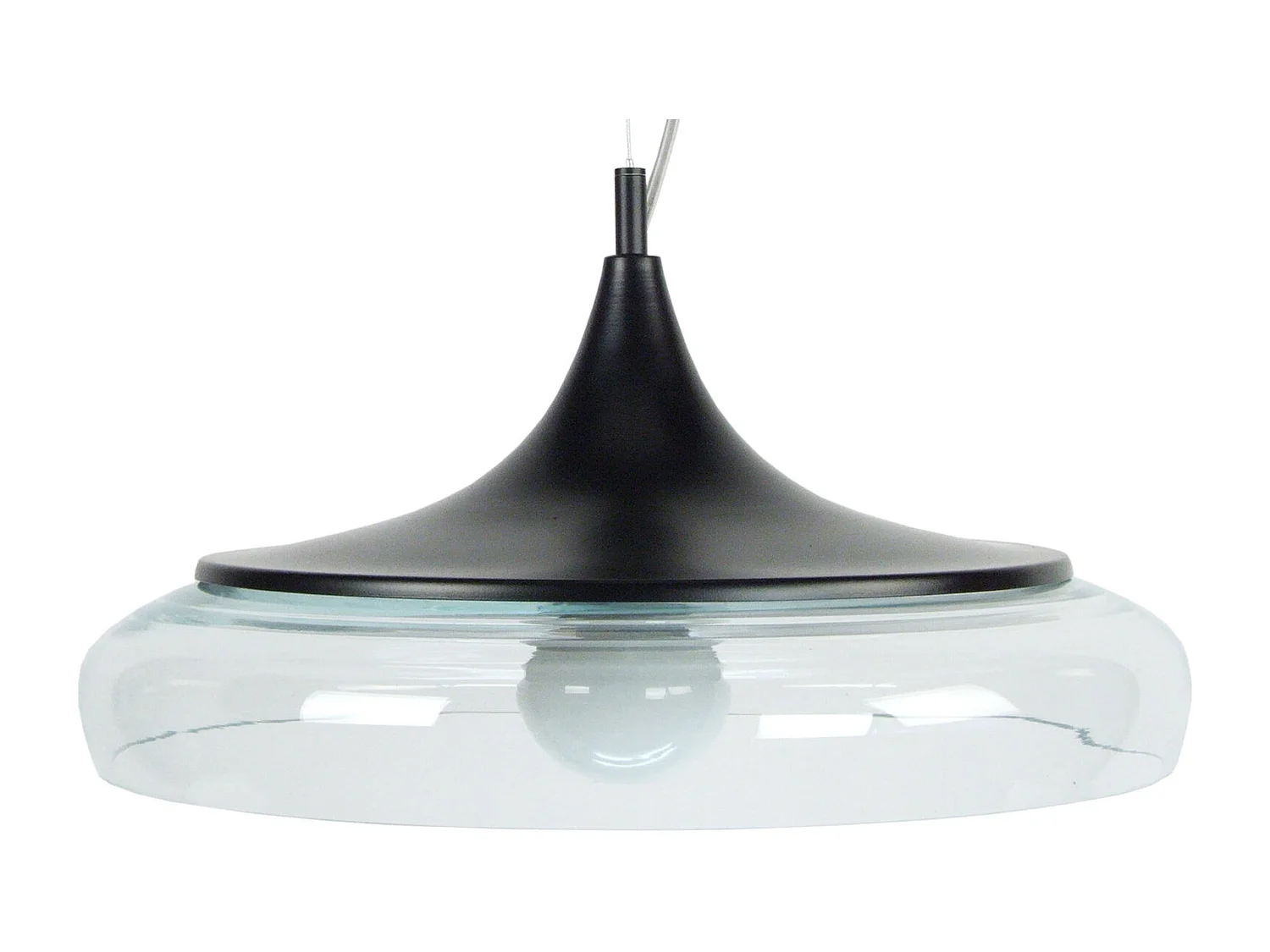 Suspensão TOSEL  DIVINITY vidro cúpula opala D38 x  H77  cm