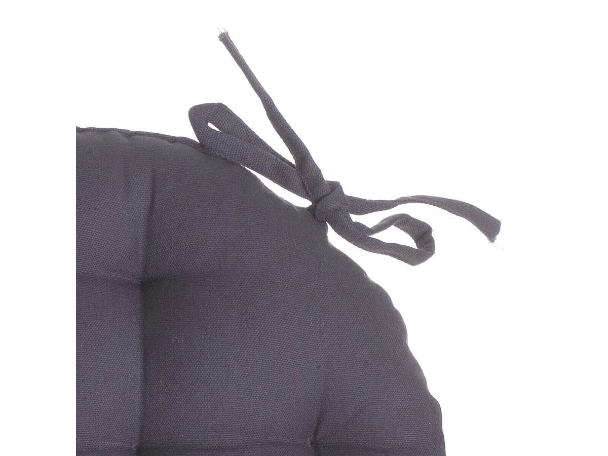 Galette de Chaise Ronde "Leana" 38cm Gris Foncé