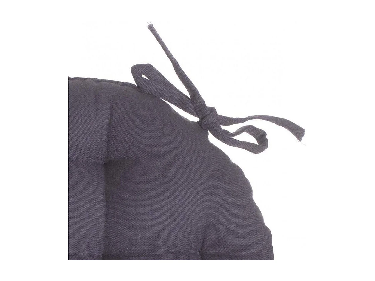 Galette de Chaise Ronde "Leana" 38cm Gris Foncé