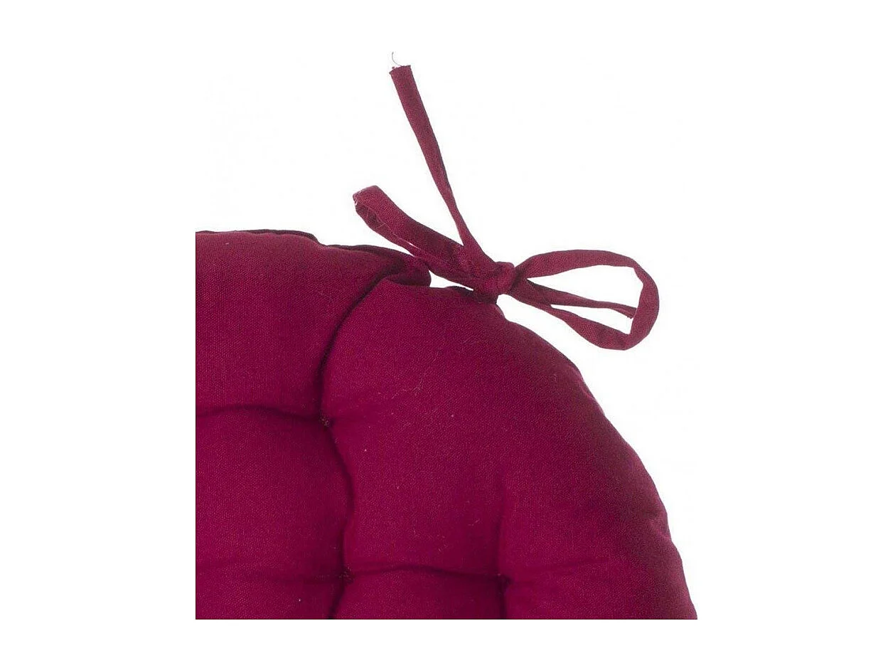 Galette de Chaise Ronde "Leana" 38cm Rouge