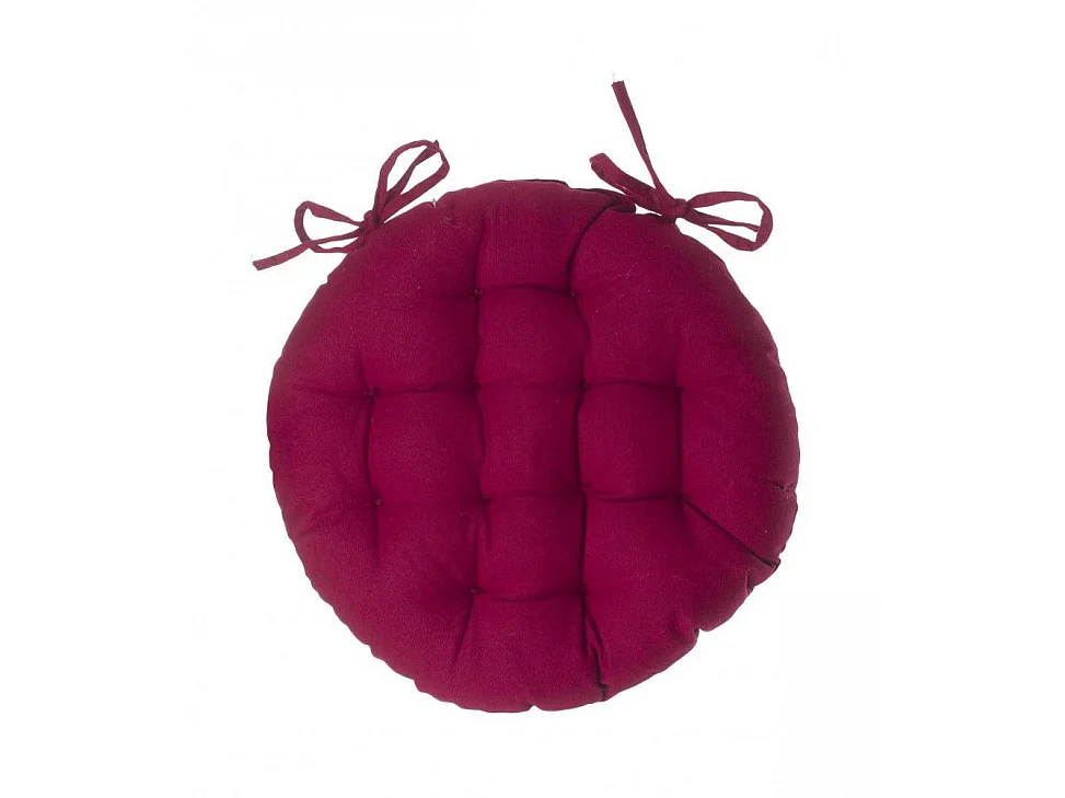 Galette de Chaise Ronde "Leana" 38cm Rouge