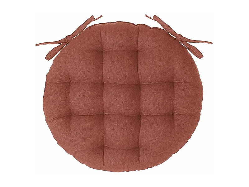 Galette de Chaise Ronde "Leana" 38cm Terracotta