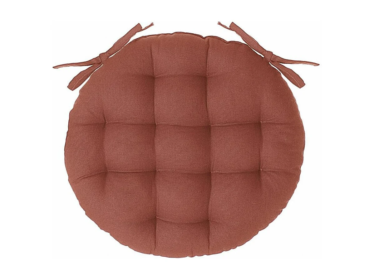 Galette de Chaise Ronde "Leana" 38cm Terracotta