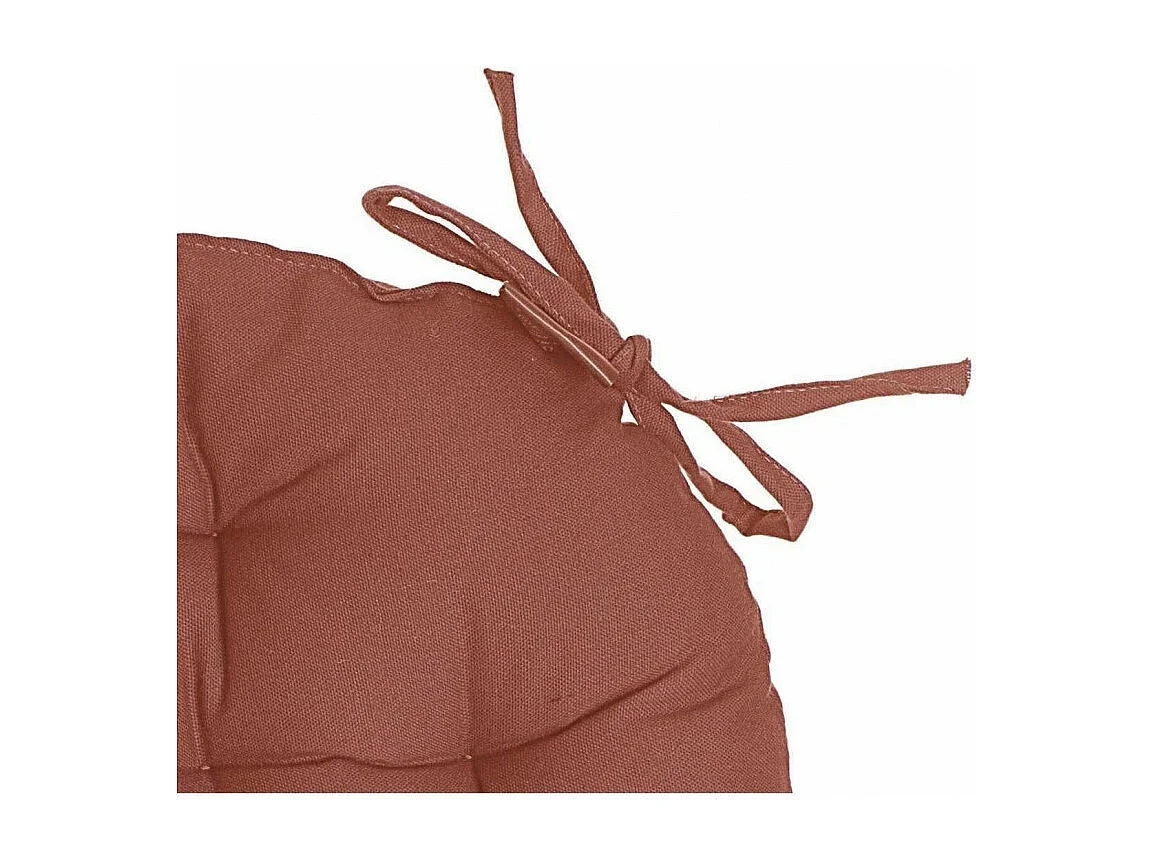 Galette de Chaise Ronde "Leana" 38cm Terracotta