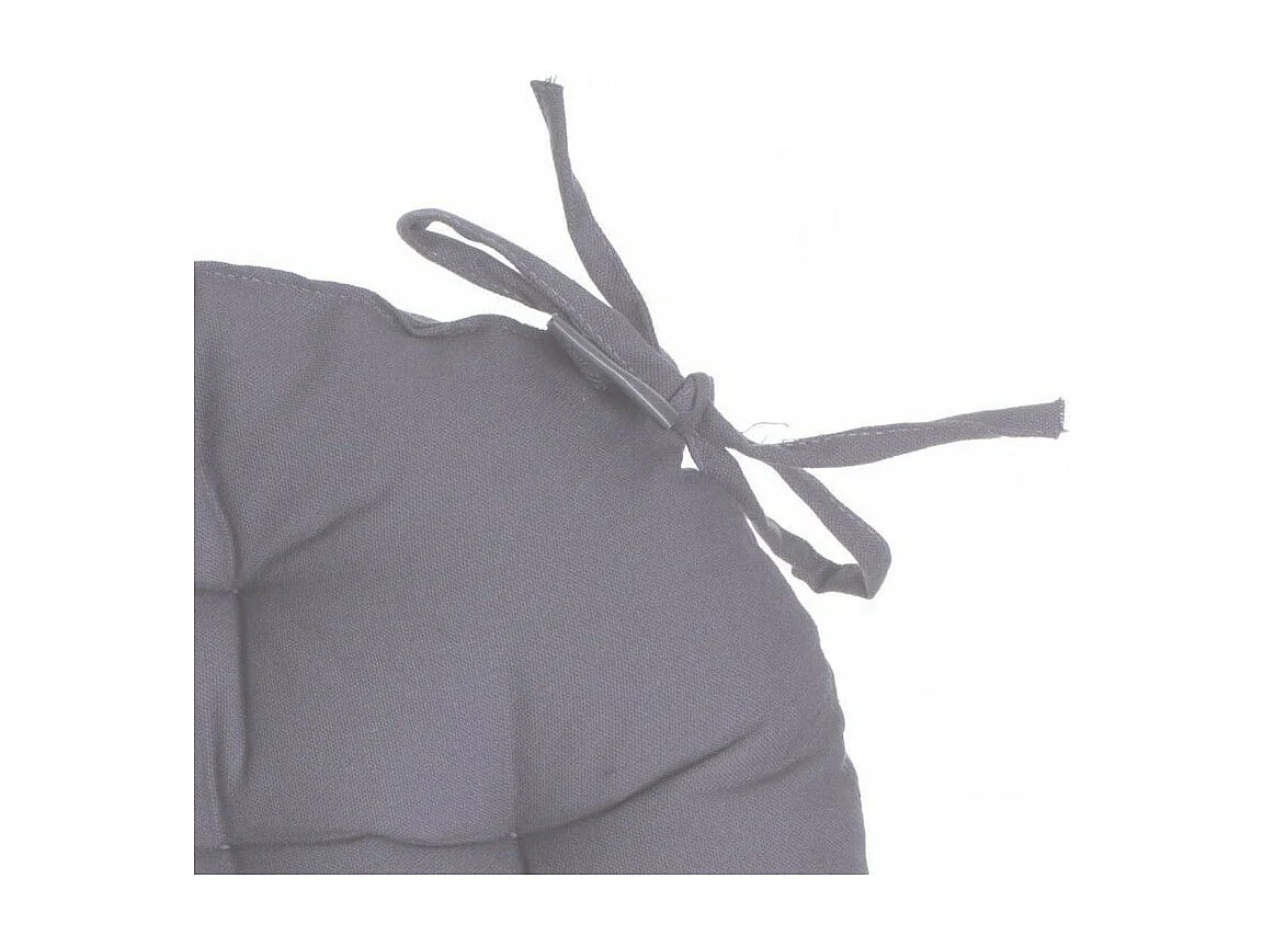 Galette de Chaise Ronde "Leana" 38cm Gris