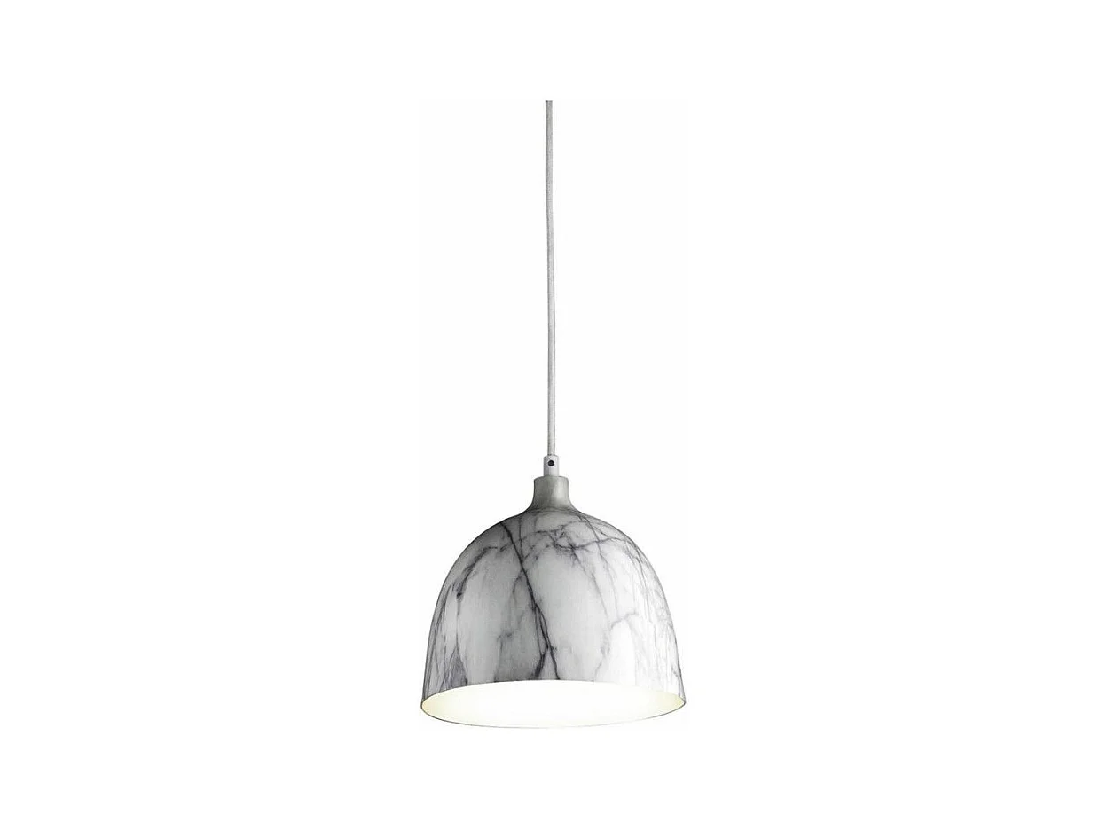 Lampe Suspension Effet Marbre "Elkmont" 135cm Gris
