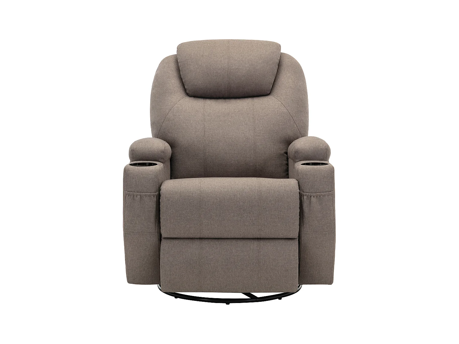 Massagesessel - Stoff - Graubraun - SILVANO