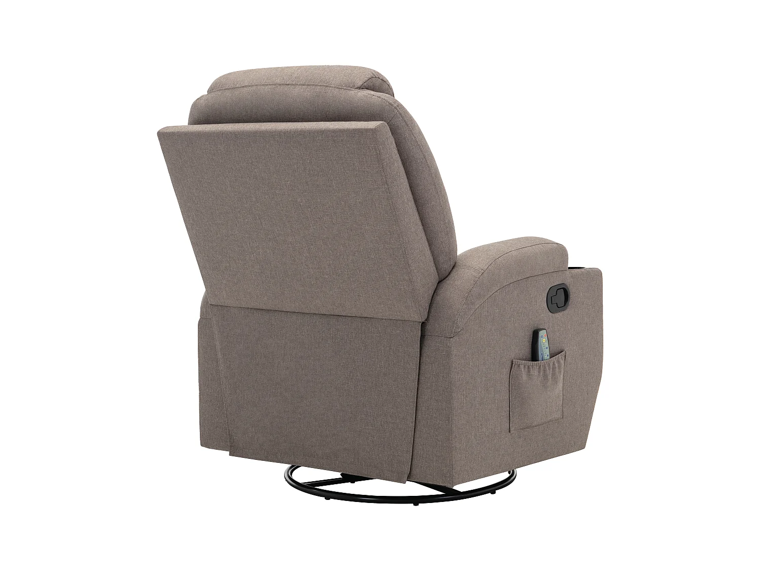 Massagesessel - Stoff - Graubraun - SILVANO