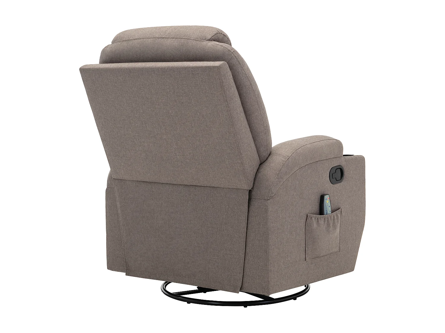 Fauteuil massant SILVANO en tissu - Taupe
