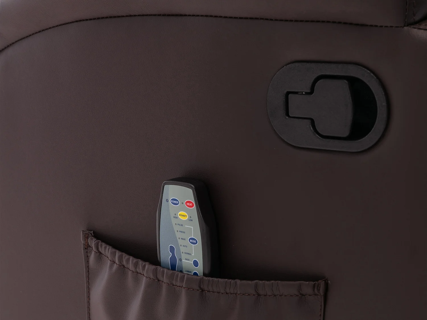 Fauteuil massant SILVANO en simili - Marron