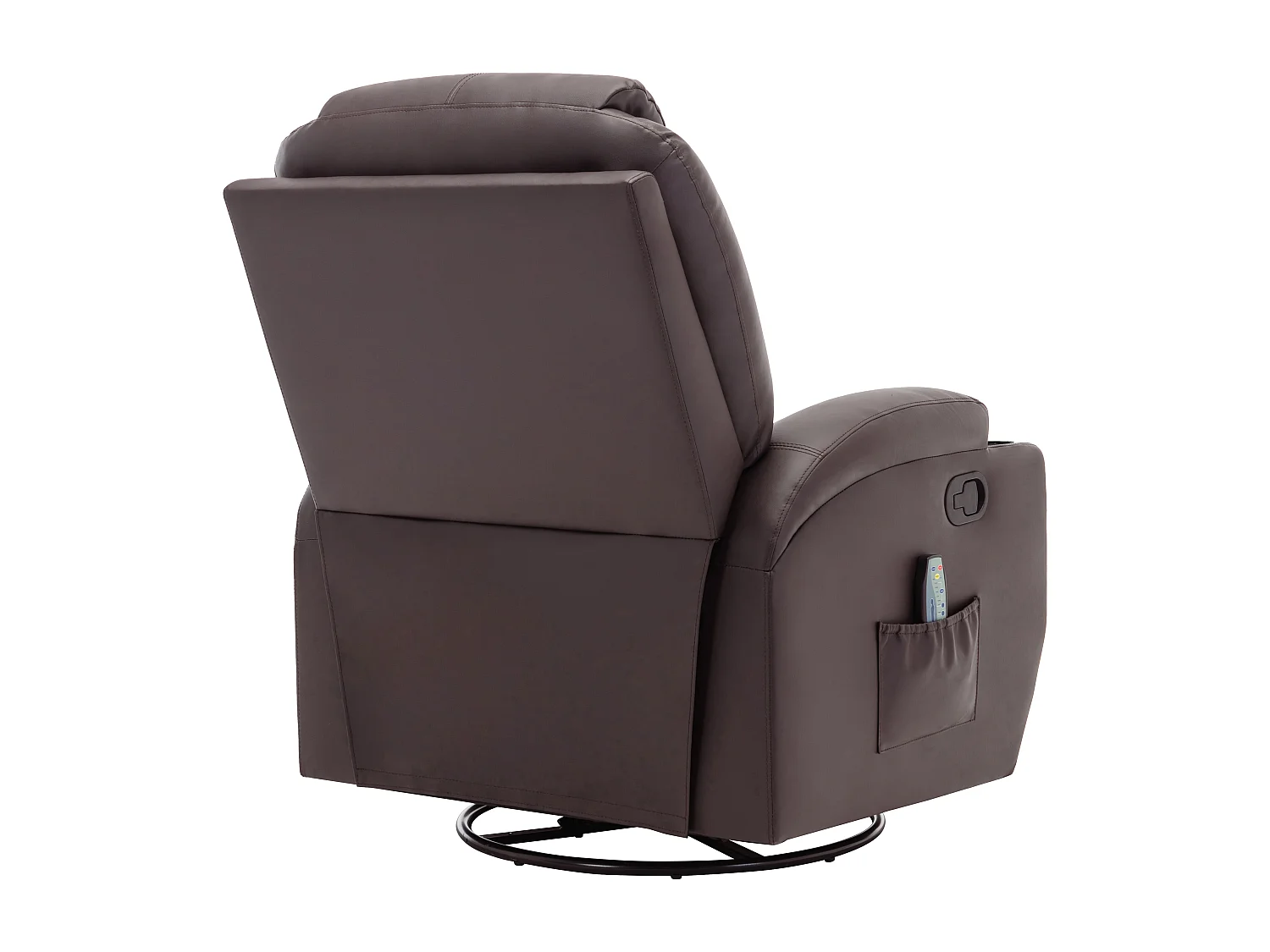 Fauteuil massant SILVANO en simili - Marron
