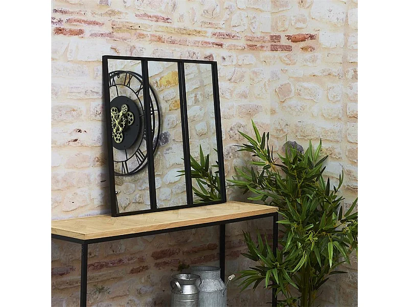 Miroir Atelier Metal 61.5x61.5cm Noir