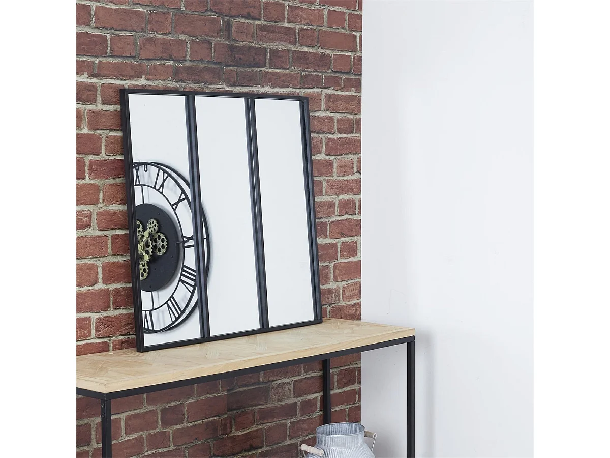 Miroir Atelier Metal 61.5x61.5cm Noir