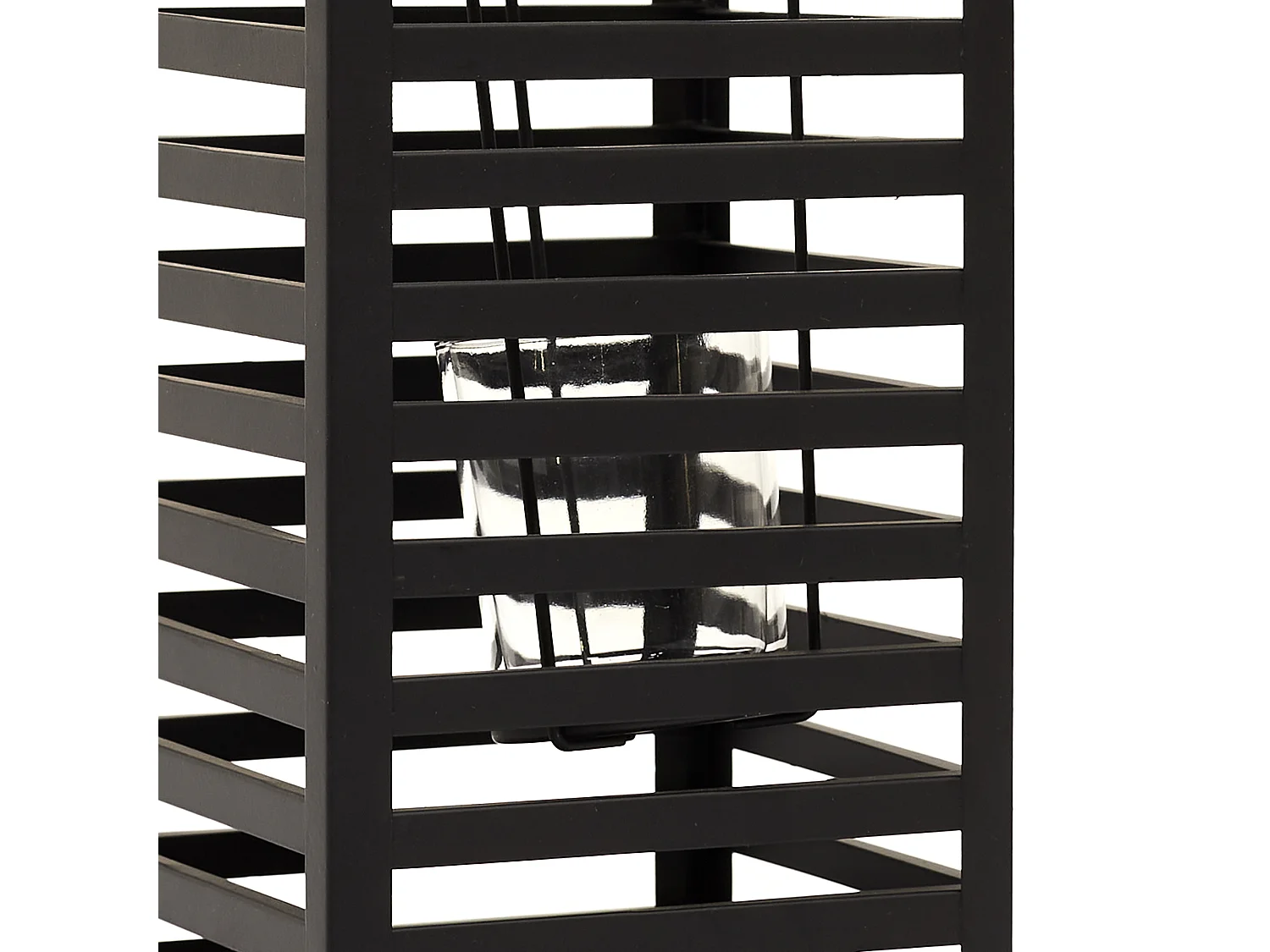 Lanterne En Metal Noir H24.5cm Noir