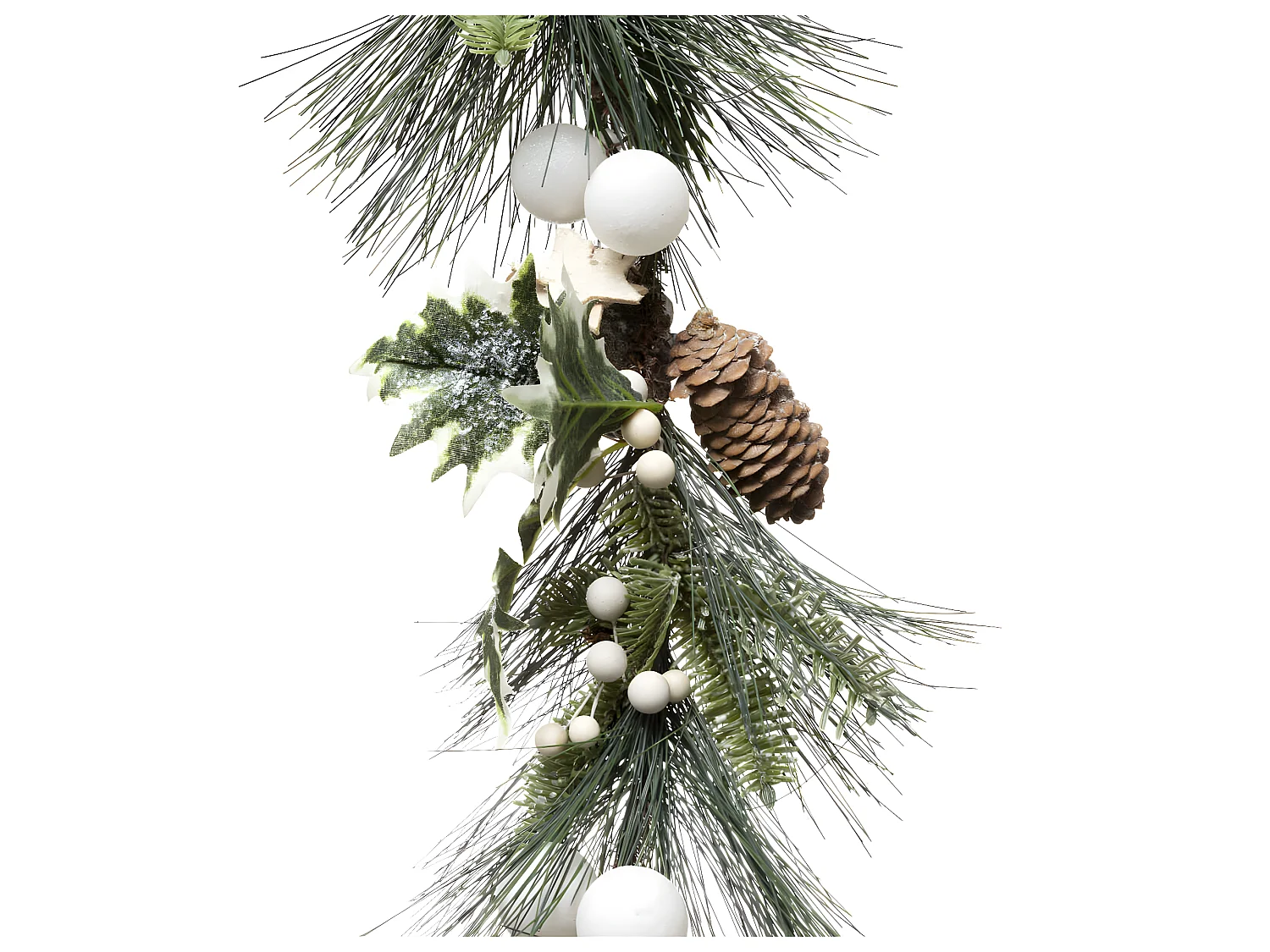 Guirlande de Noël "Douceur des Neiges" 100cm Vert