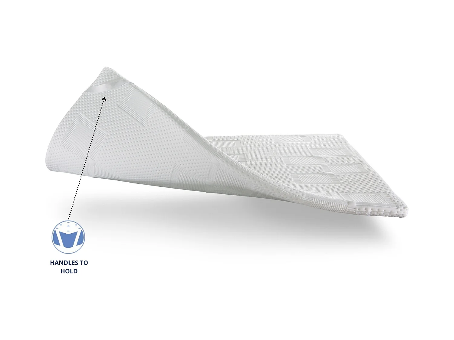 Surmatelas 90x190 MOON Épaisseur 5 cm Mousse HR Respirante et adaptable