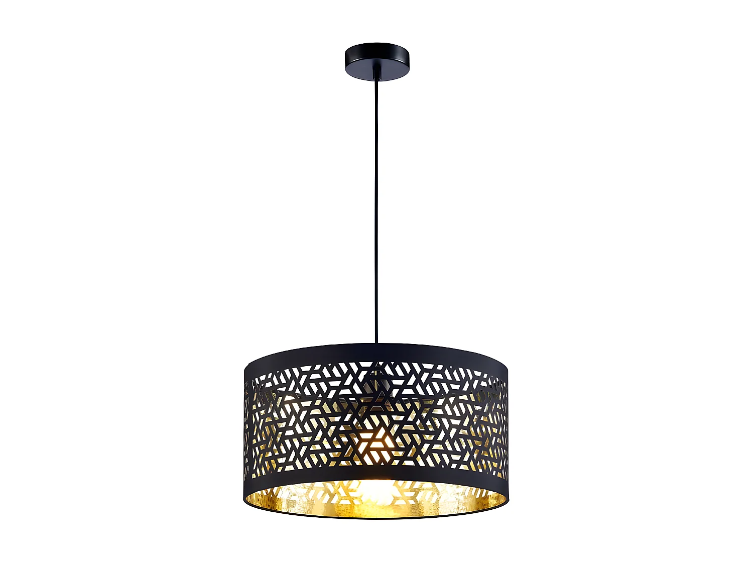 Lampe Suspension Design "Fulton" 110cm Noir