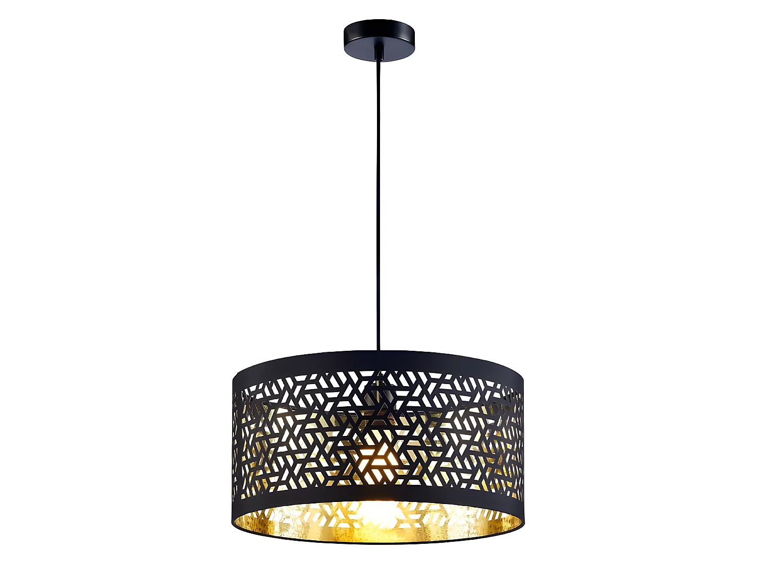 Lampe Suspension Design "Fulton" 110cm Noir